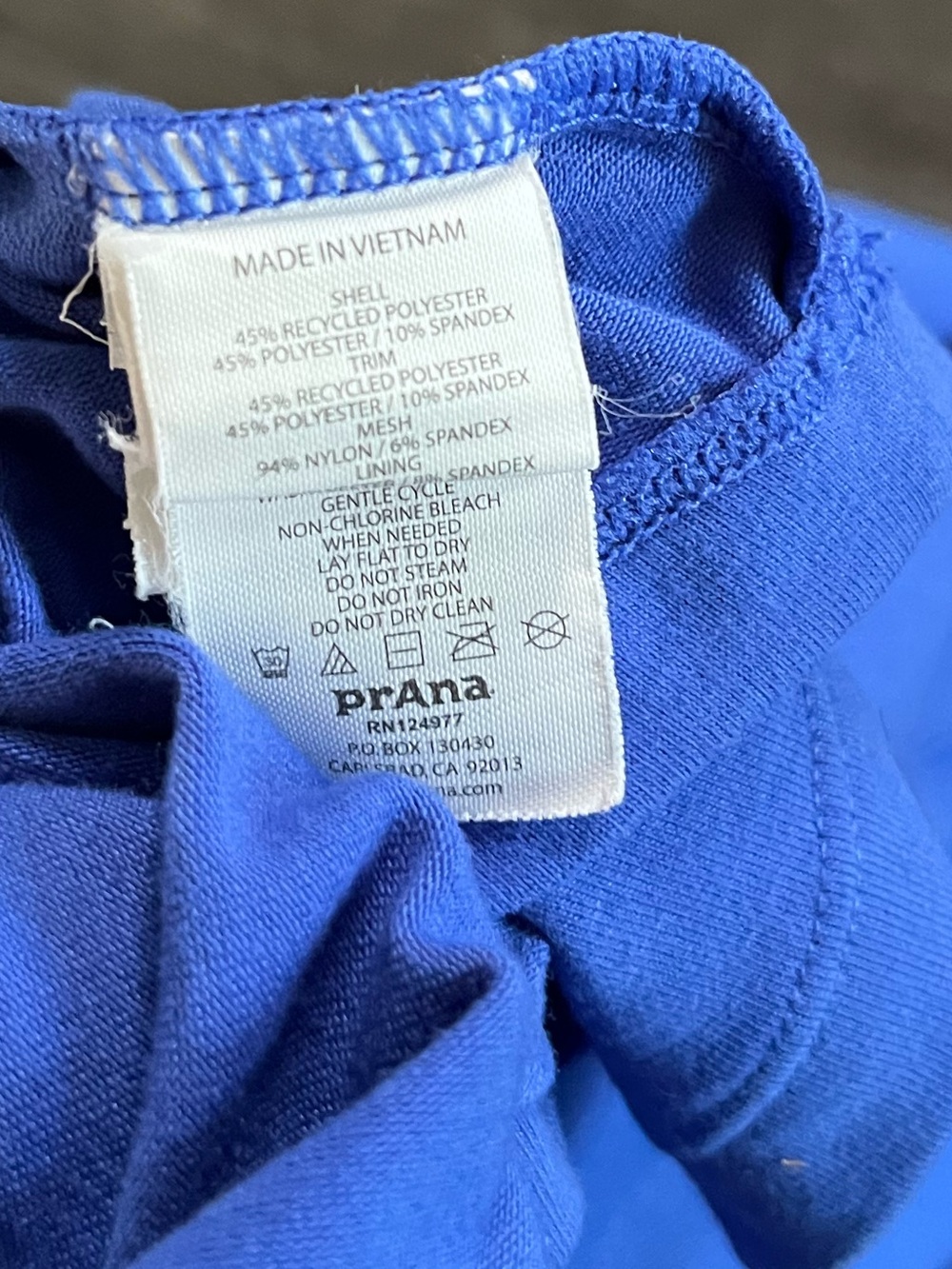 Prana Dress Blue Gathered Racerback dress size small - Picture 6 of 6